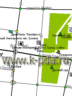 Карта Ельца для ГИС Русса GPS карта Ельца для ГИС Русса