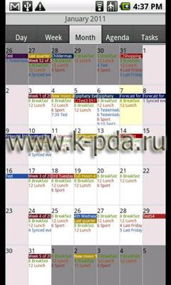 soft для Google Android CalenGoo Программа для Google Android CalenGoo