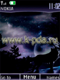 Тема для Nokia s40 Анимированный волк Тема для Nokia s40 Анимированный волк
