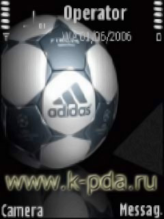 Тема для Nokia s60 Футбольный мяч adidas Тема для Nokia s60 Футбольный мяч adidas
