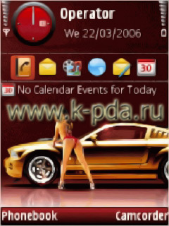 Тема для Nokia s60 nth Девушка у машины Тема для Nokia s60 nth Девушка у машины