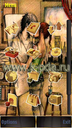 Тема для Nokia s60 360x640 nth sis sisx Любовная картина Тема для Nokia s60 360x640 nth sis sisx Любовная картина